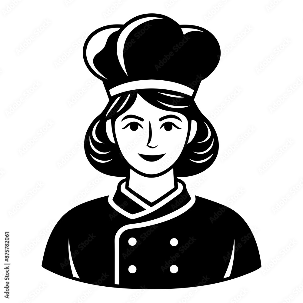 Shef mom logo icon vector art illustration Shef mom logo icon vector art illustration