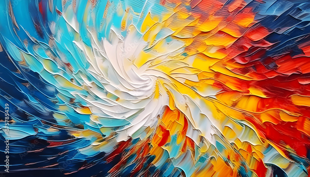 custom made wallpaper toronto digitalA vibrant abstract oil painting with a mix of warm and cool colors background