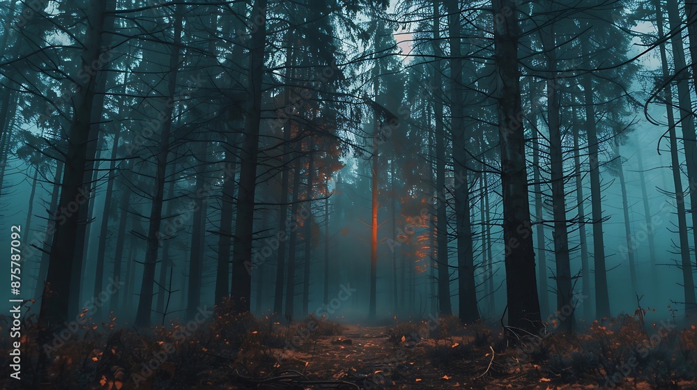 Fototapeta premium Enchanted Forest at Night