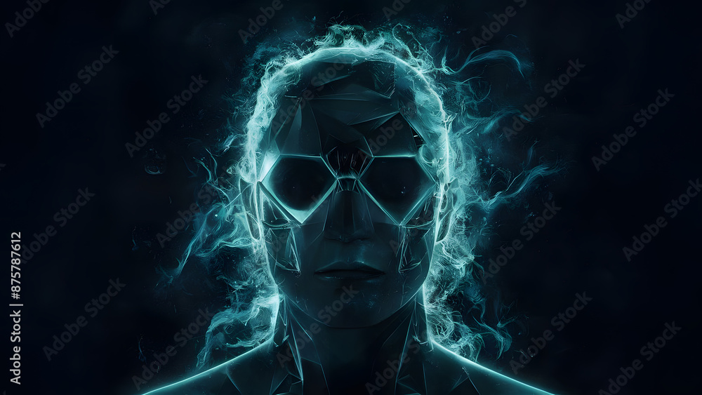 Fototapeta premium human skull x ray blue background