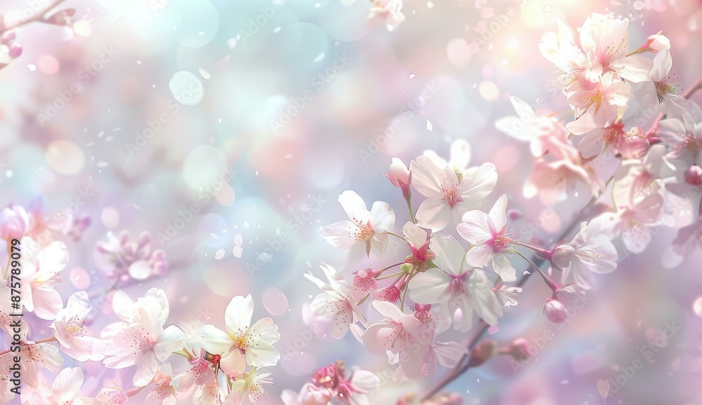 Blossoming cherry blossoms in spring. AI. Blossoming cherry blossoms in spring. AI.