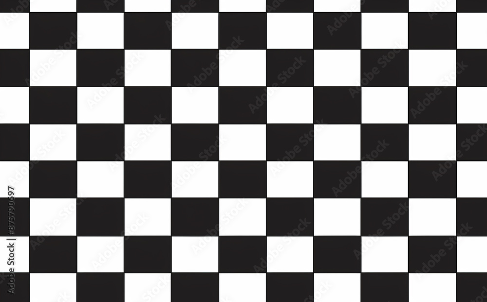 Fototapeta premium Black and white checkered pattern background vector presentation design