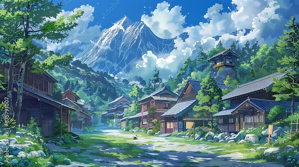 Naklejka premium Sunlit Forest Path