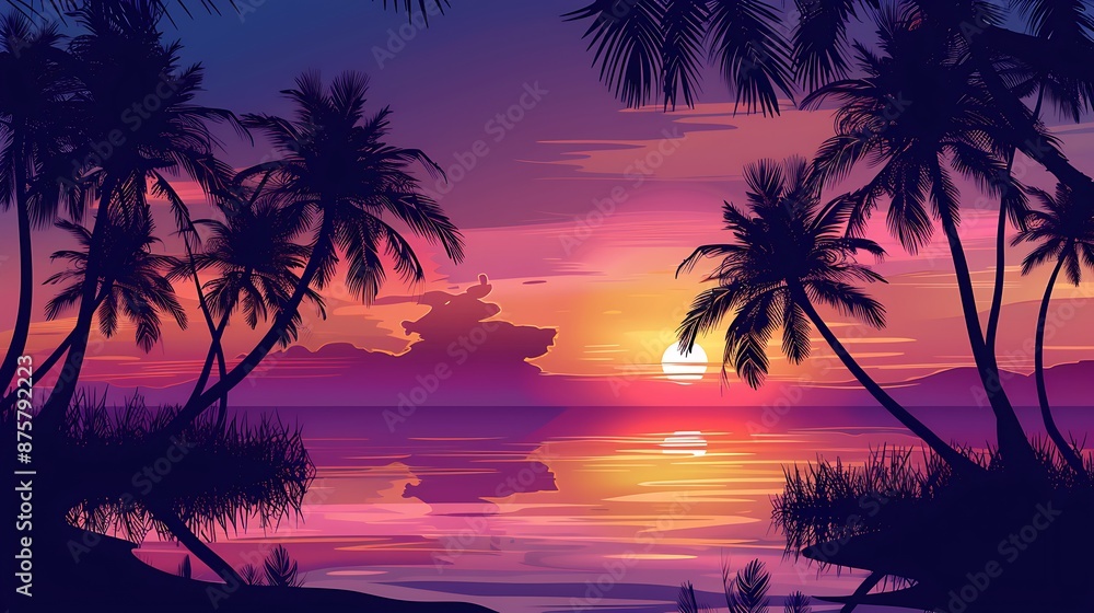 Tropical Sunset Over the Ocean Tropical Sunset Over the Ocean