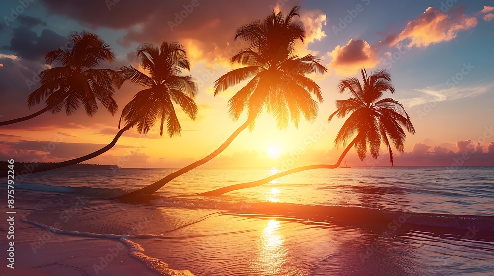 Tropical Sunset Over the Ocean Tropical Sunset Over the Ocean