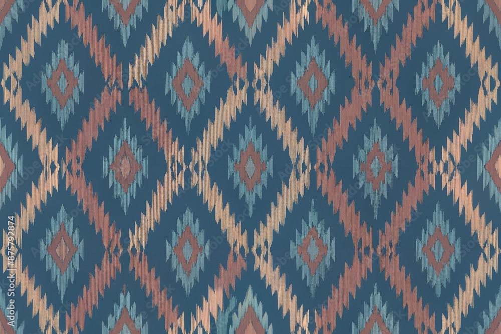 Geometric ethnic oriental ikat seamless pattern traditional design for background, carpet, wallpaper Geometric ethnic oriental ikat seamless pattern traditional design for background, carpet, wallpaper