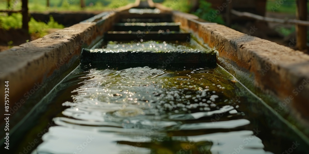 Flowing Water in a Stone Channel Flowing Water in a Stone Channel