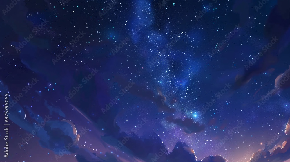 Night Sky with Clouds and Stars Night Sky with Clouds and Stars