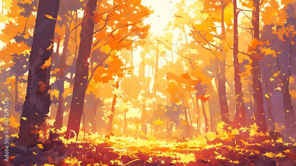 Obraz premium Autumn Forest Glow