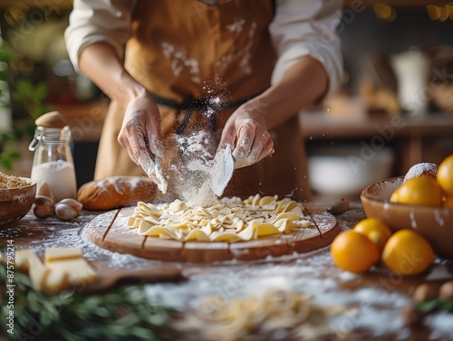 Home chefs preparing delicious meals and desserts in their kitchens, experimenting with flavors and techniques.