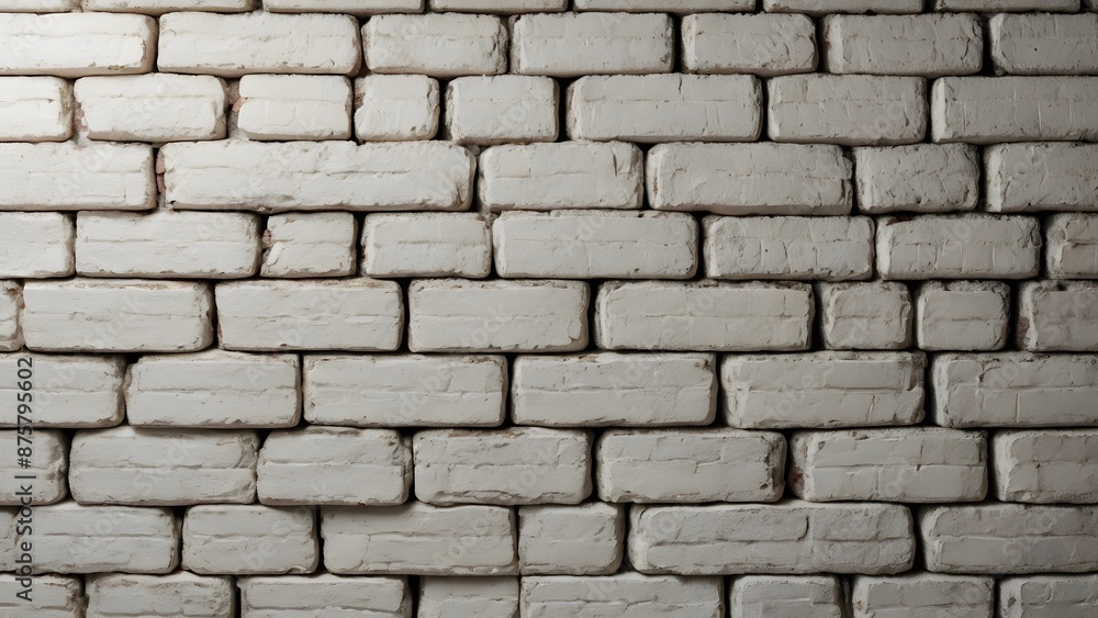 Minimalist White Brick Wall Texture. Abstract background.