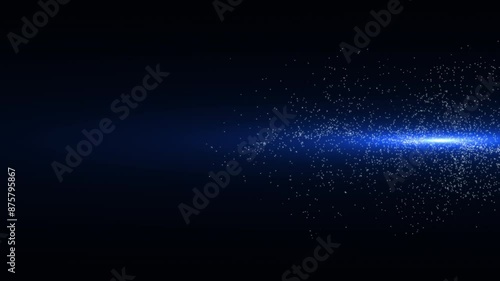 Wallpaper Mural Screensaver in the form of a bunch of luminous particles flying from left to right. Abstract animation. Torontodigital.ca