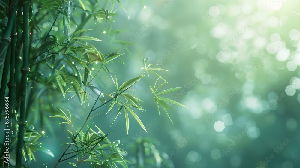 Peaceful Bamboo Forest with Gentle Rain and Glimmering Sunlight Peaceful Bamboo Forest with Gentle Rain and Glimmering Sunlight