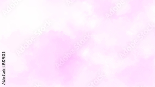 Watercolor pink sky overcast above the cloud in panorama view beautiful cloudscape for background vector. Abstract pink watercolor background. Hand painted watercolor. 
