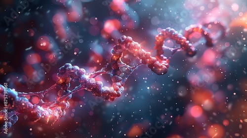 **A 3D rendering of a nucleotide base pair with bonds shown in mid-air © faizan muhammad