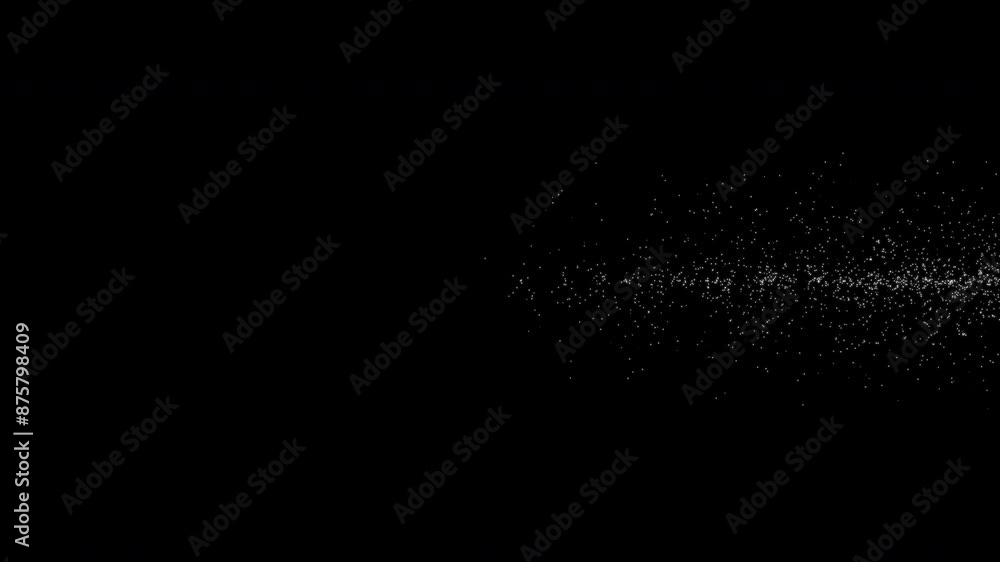 Screensaver in the form of a bunch of luminous particles flying from left to right. Abstract animation. Screensaver in the form of a bunch of luminous particles flying from left to right. Abstract animation.