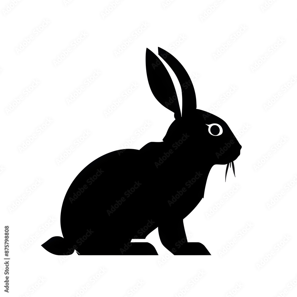 Obraz premium illustration logo of minimalist outline of a rabbit