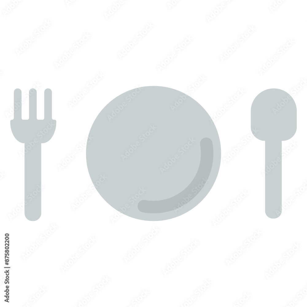 cutlery. Plate fork and knife vector silhouette cutlery. Plate fork and knife vector silhouette