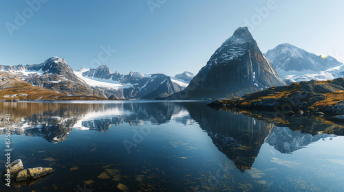 Majestic Scandinavian Mountains: A National Geographic View. Generative AI