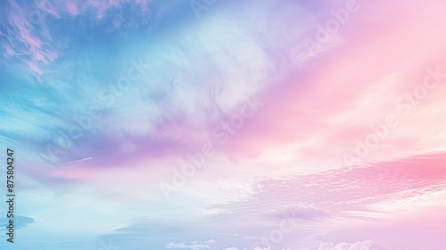 Blue and pink sky with clouds