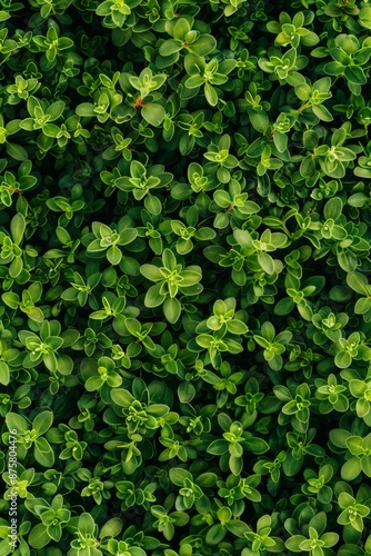 Wallpaper Mural Thyme texture background, thymus leaf banner, Thymus vulgaris pattern, fresh herbal leaves banner Torontodigital.ca