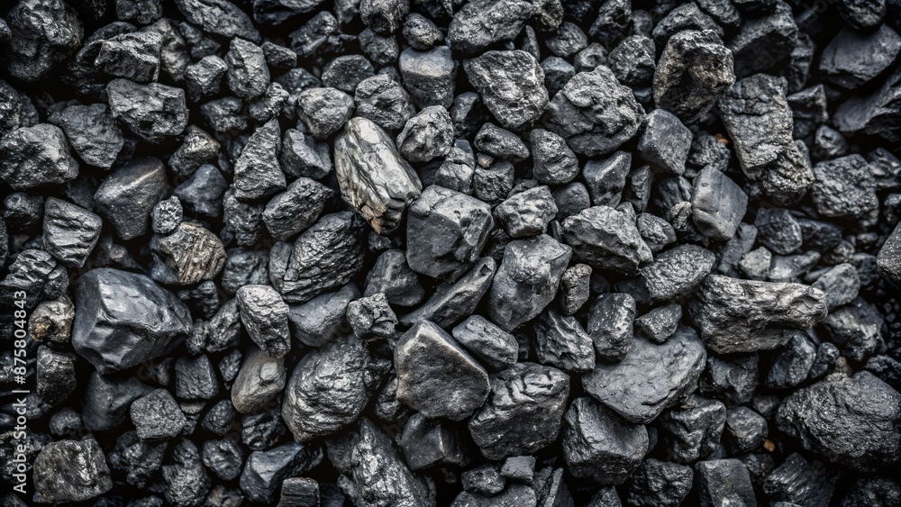Dark, rough, and gritty industrial pea coal surface texture with varied shades of gray and black for design backgrounds. Dark, rough, and gritty industrial pea coal surface texture with varied shades of gray and black for design backgrounds.