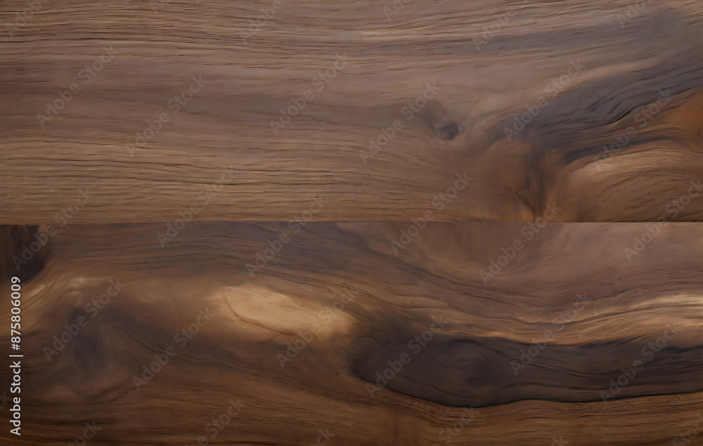 Black walnut wood texture from two boards oil finished. Generative AI. Black walnut wood texture from two boards oil finished. Generative AI.