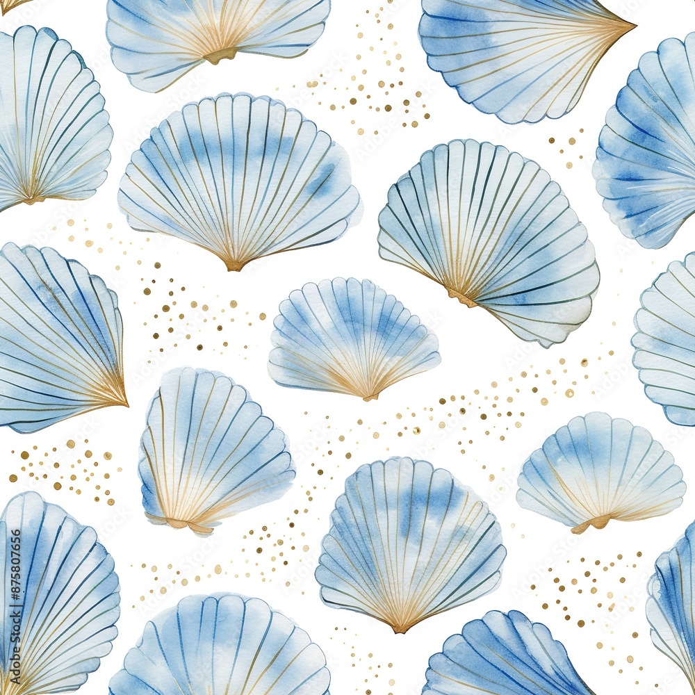 Cute kids shell pattern for girls and boys. Colorful shell on the ...