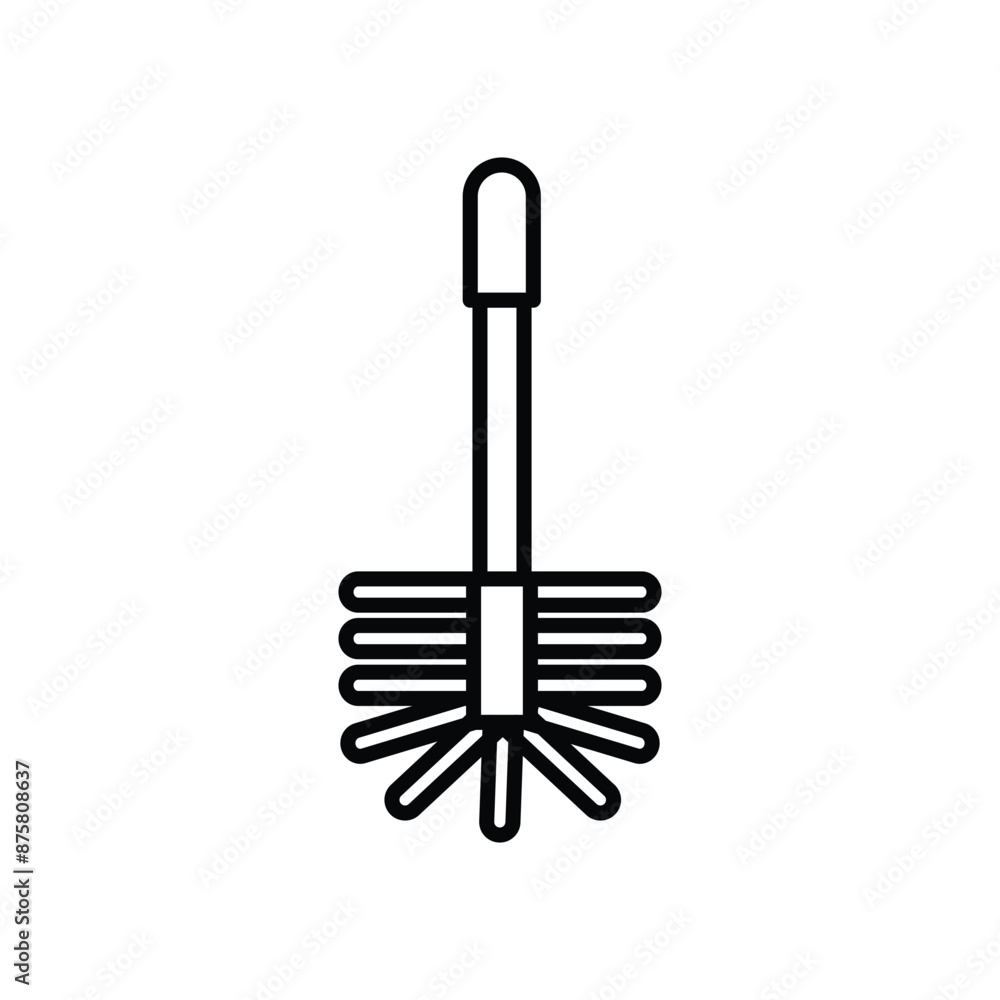 Obraz premium Toilet brush icon vector design templates simple and modern