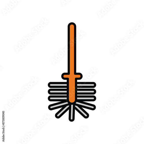 Toilet brush icon vector design templates simple and modern