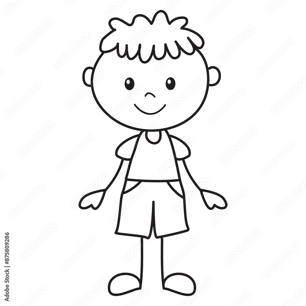 Stick figure standing boy
vector cartoon illustration Stick figure standing boy
vector cartoon illustration