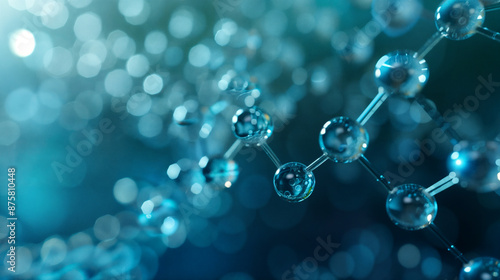 Obraz na płótnie Image of molecular structure. 分子構造のイメージ画像