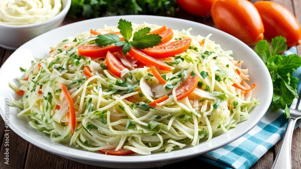 Coleslaw with Light Mayonnaise Dressing. Coleslaw with Light Mayonnaise Dressing.