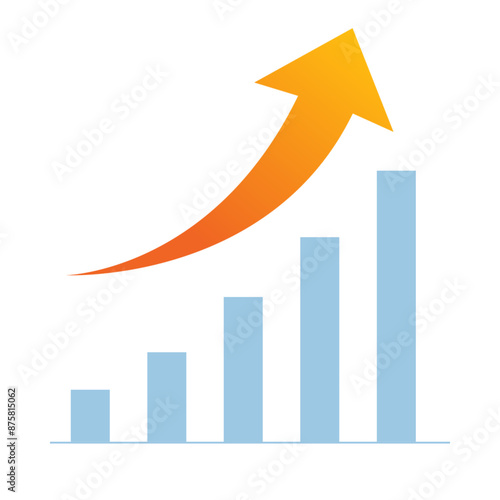 An upward trending bar graph_2