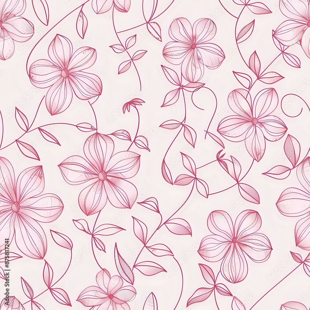 Elegant Floral Grid Pattern for Fabric and Wallpaper Design Elegant Floral Grid Pattern for Fabric and Wallpaper Design