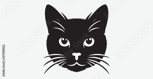 Cat silhouette isolated vector head tail full elegant new best cute sit design illustration animal pet collection full body head black and white download