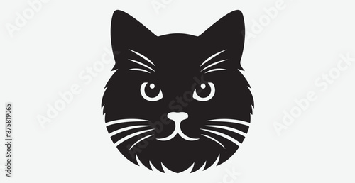 Cat silhouette isolated vector head tail full elegant new best cute sit design illustration animal pet collection full body head black and white download