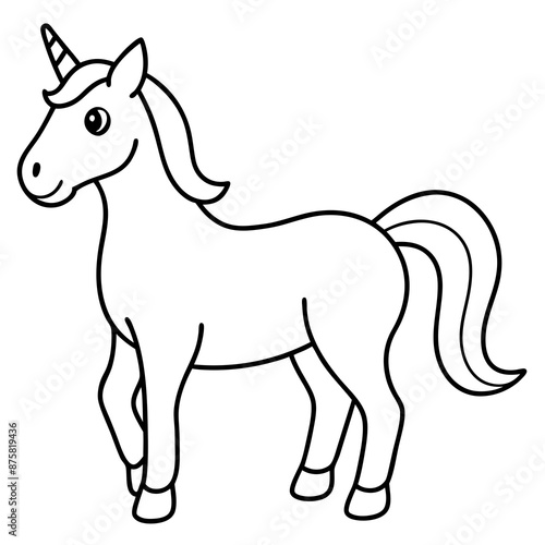 horse cartoon isolated on white
