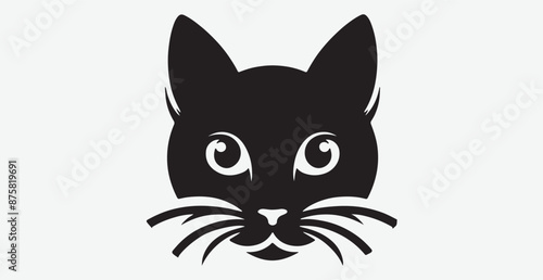 Cat silhouette isolated vector head tail full elegant new best cute sit design illustration animal pet collection full body head black and white download