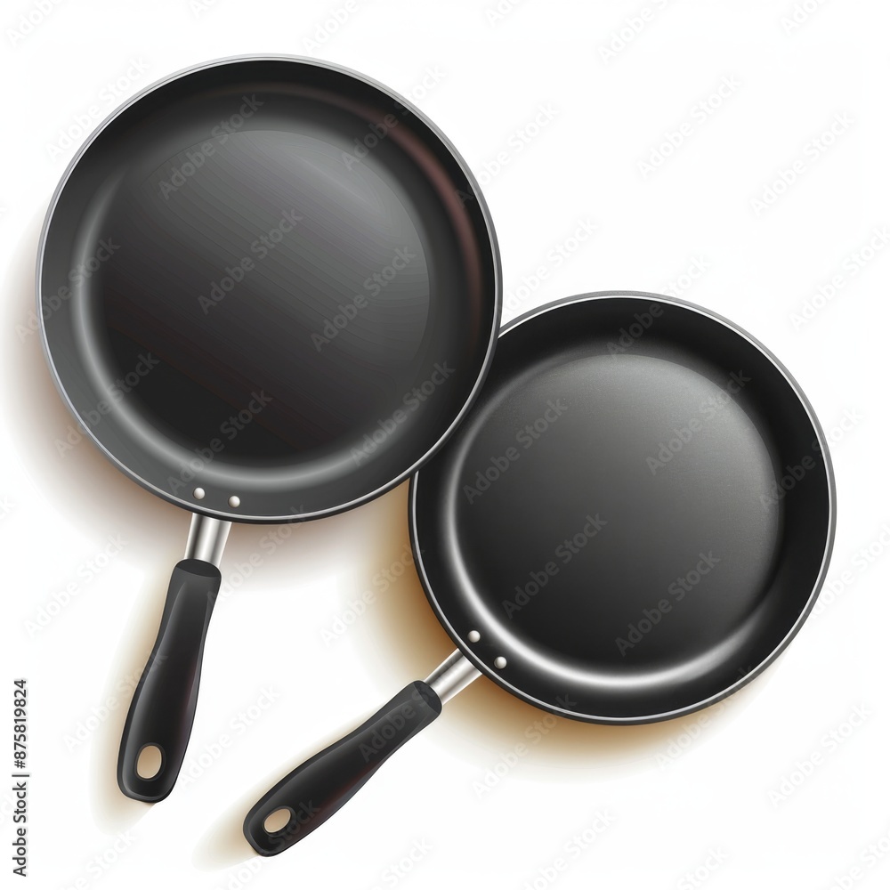 Frying pan icon, empty nonstick cookware sign, non stick symbol skillet, saucepan emblem, pan isolated Frying pan icon, empty nonstick cookware sign, non stick symbol skillet, saucepan emblem, pan isolated