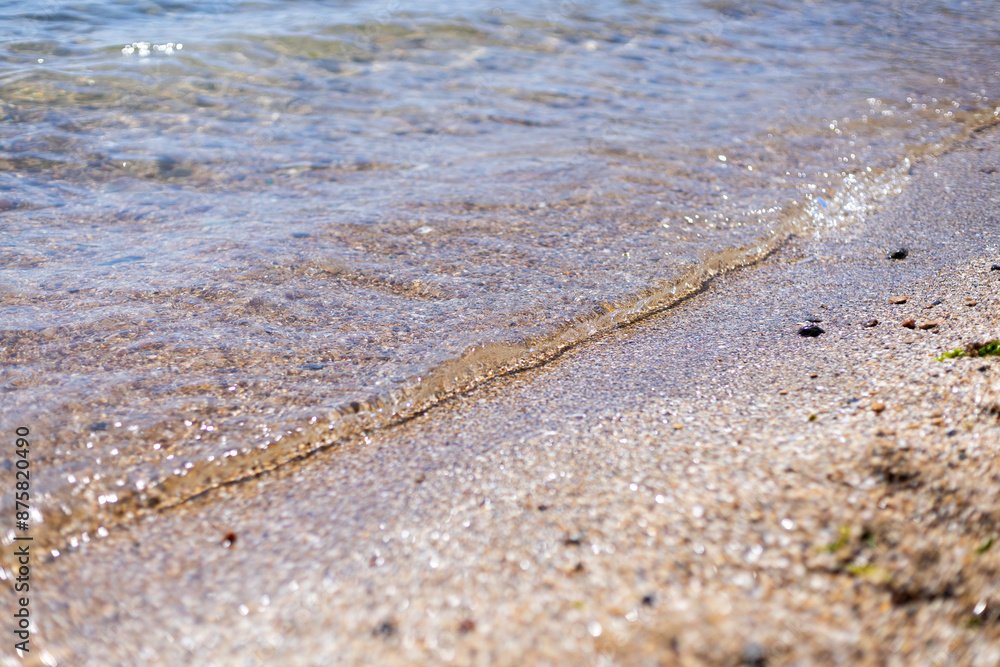 wave hits the shore, a view of the sea wave hits the shore, a view of the sea