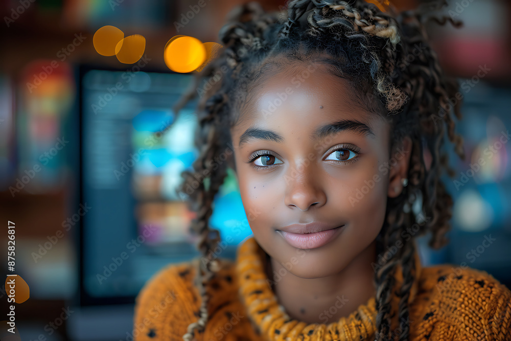 African Teen Learns Online: Virtual Classroom Experience African Teen Learns Online: Virtual Classroom Experience