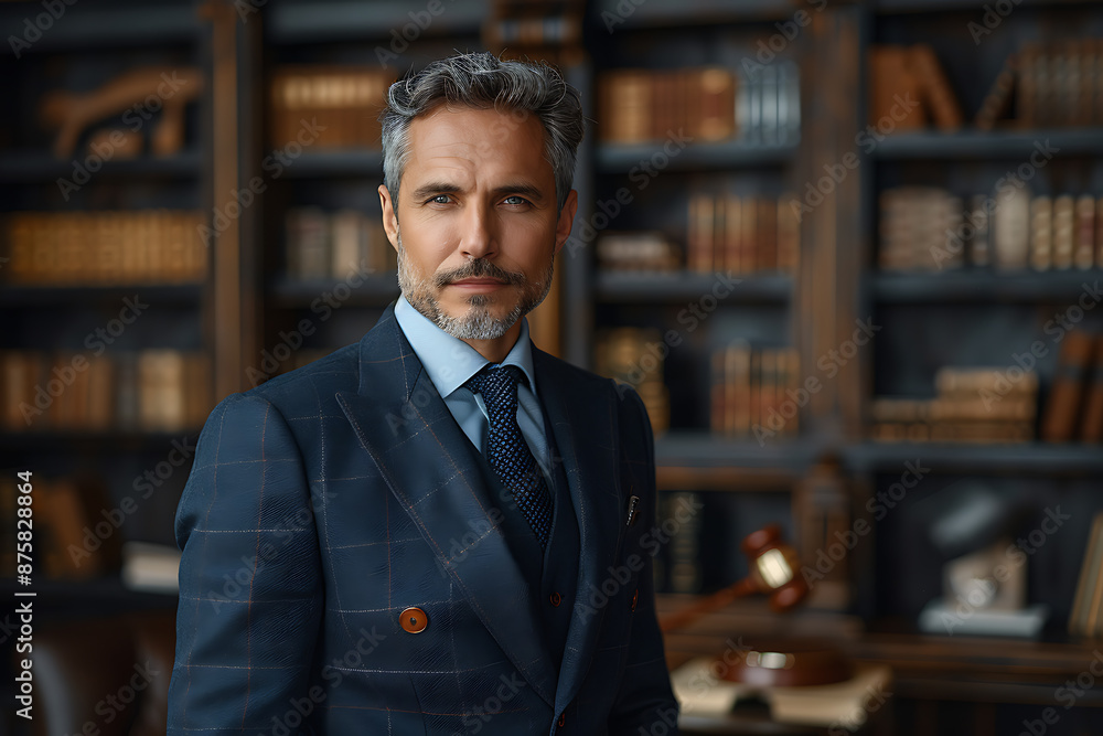 Elegant Attorney in Luxury Law Office Setting Elegant Attorney in Luxury Law Office Setting
