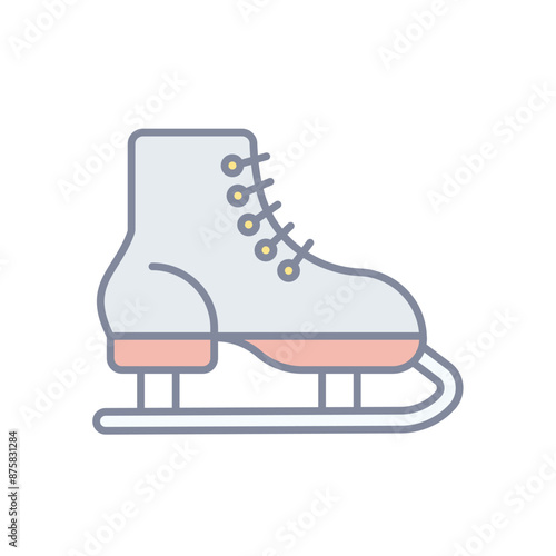 Ice Skate Shoe vector icon