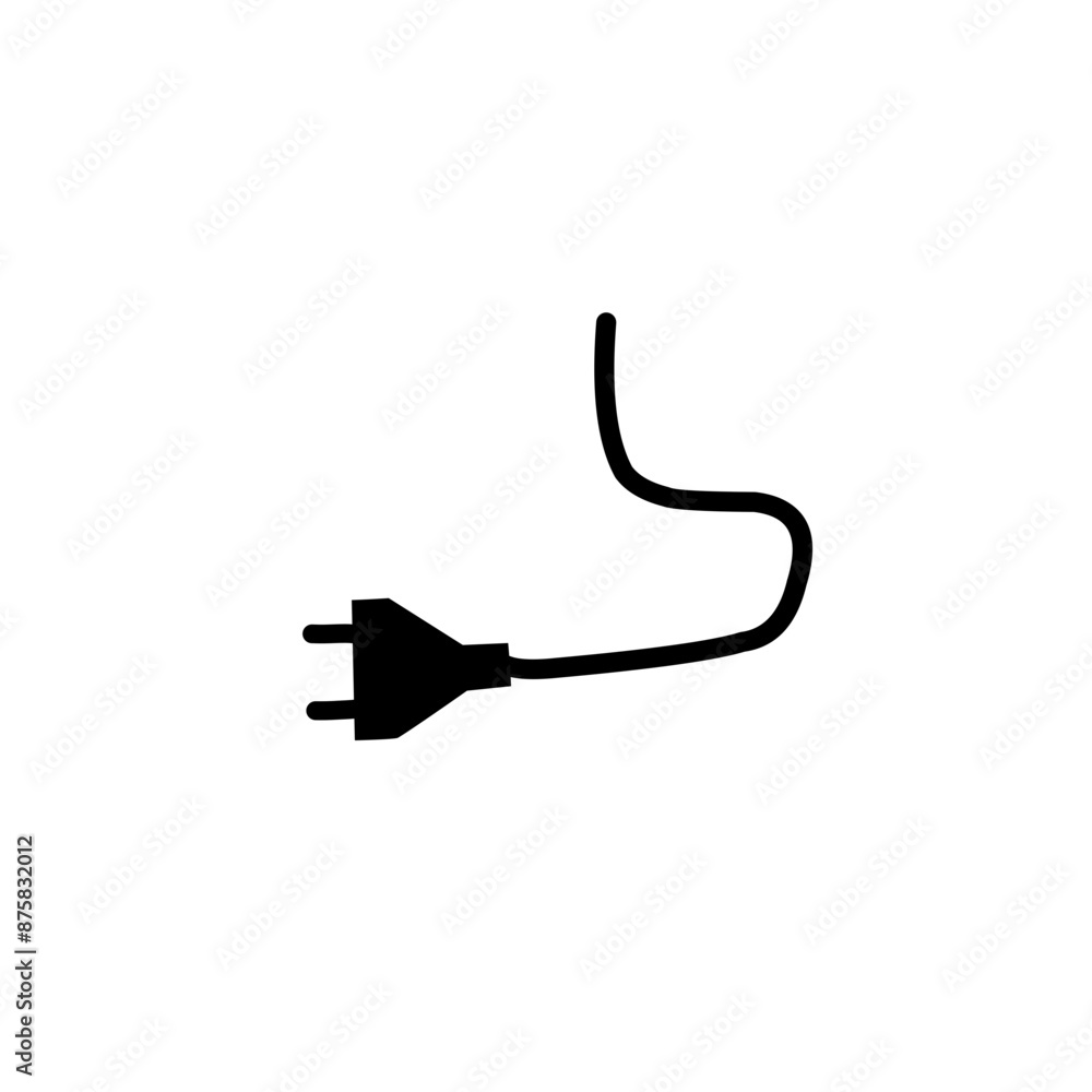 Fototapeta premium Electric plug with cable