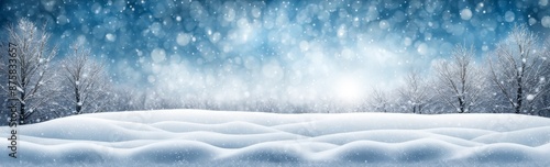 Wallpaper Mural Winter banner. Snow, snowfall and snowdrifts with a place to copy text. Torontodigital.ca