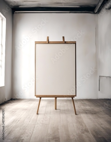 frame art film blank art atelier easle big minimalist magazine studio gallery frame scandinavian canvas wall poster empty wall mock wall studio curated vintage look editorial  