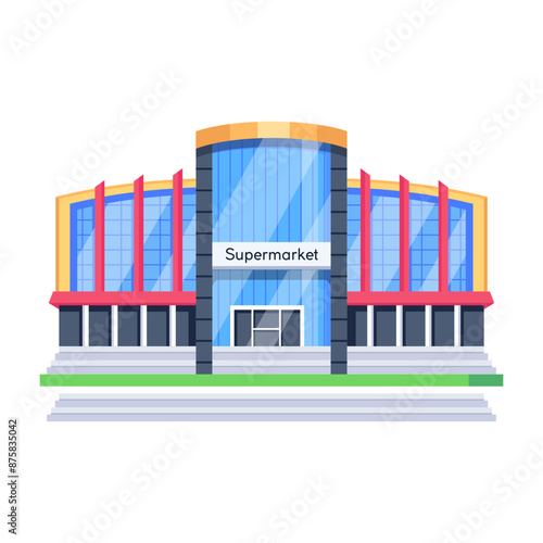 Check out this isometric icon of supermarket building 

