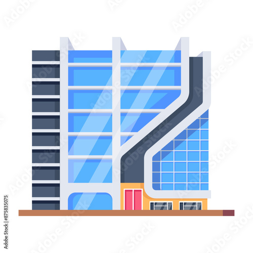 Get this isometric icon of retail mart 

