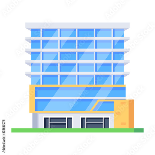Easy to edit isometric icon of mart building 

